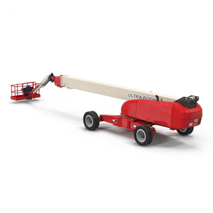 3D Telescopic Boom Lift Generic 4 Red Rigged