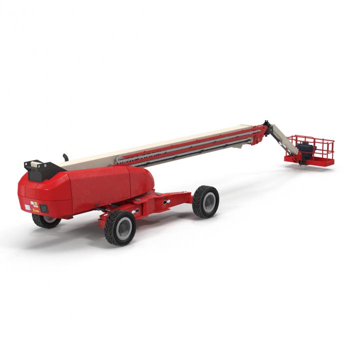 3D Telescopic Boom Lift Generic 4 Red Rigged