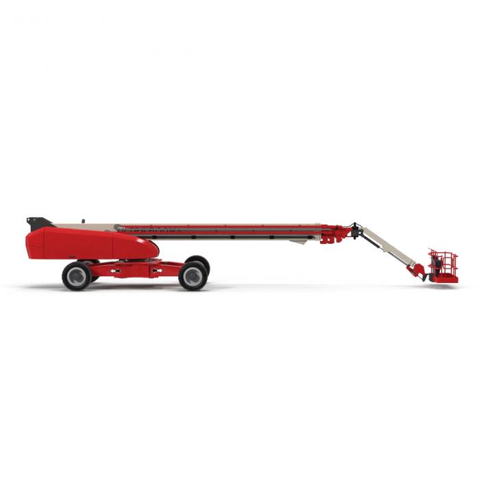 3D Telescopic Boom Lift Generic 4 Red Rigged