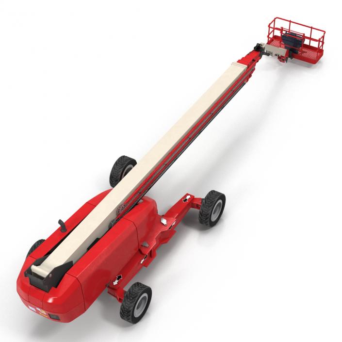 3D Telescopic Boom Lift Generic 4 Red Rigged