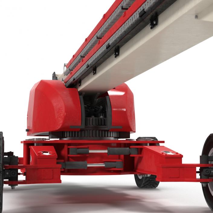 3D Telescopic Boom Lift Generic 4 Red Rigged