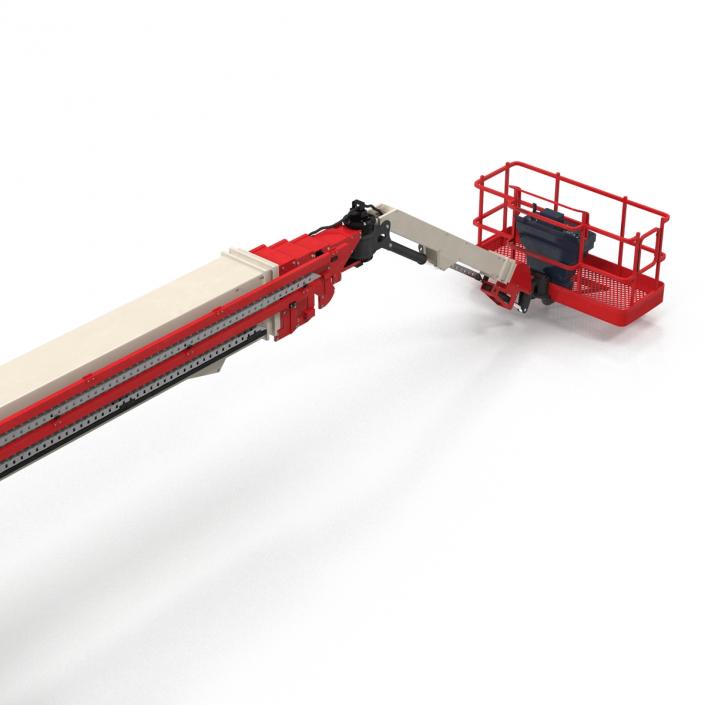 3D Telescopic Boom Lift Generic 4 Red Rigged