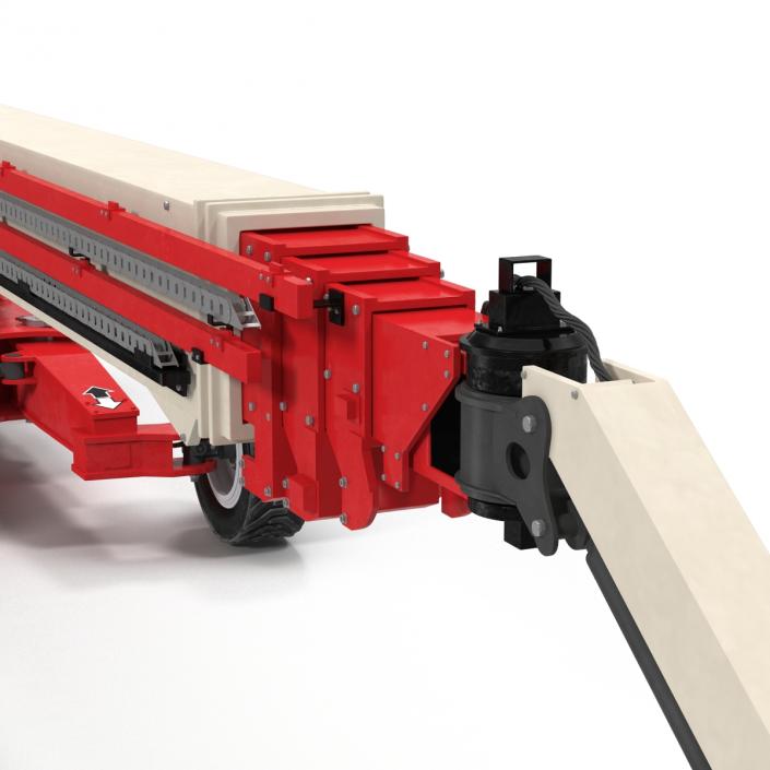 3D Telescopic Boom Lift Generic 4 Red Rigged