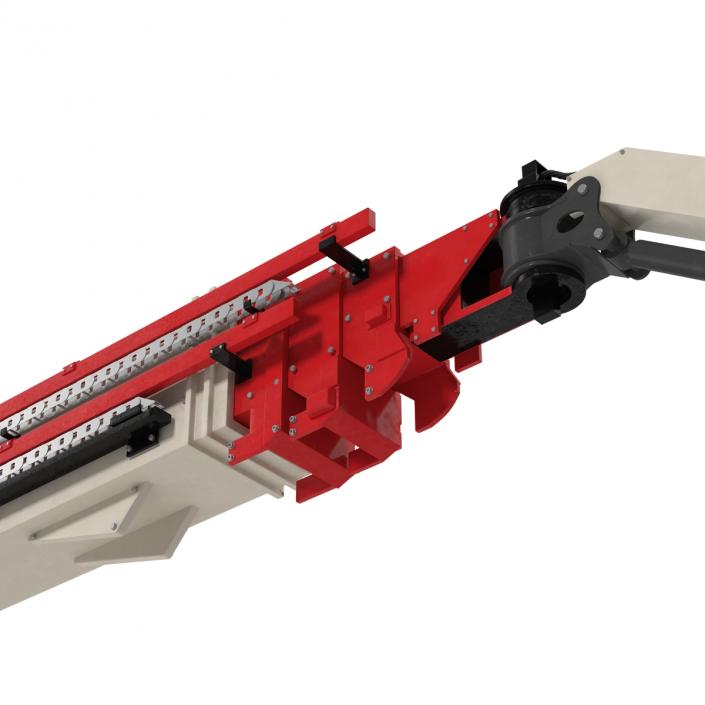 3D Telescopic Boom Lift Generic 4 Red Rigged