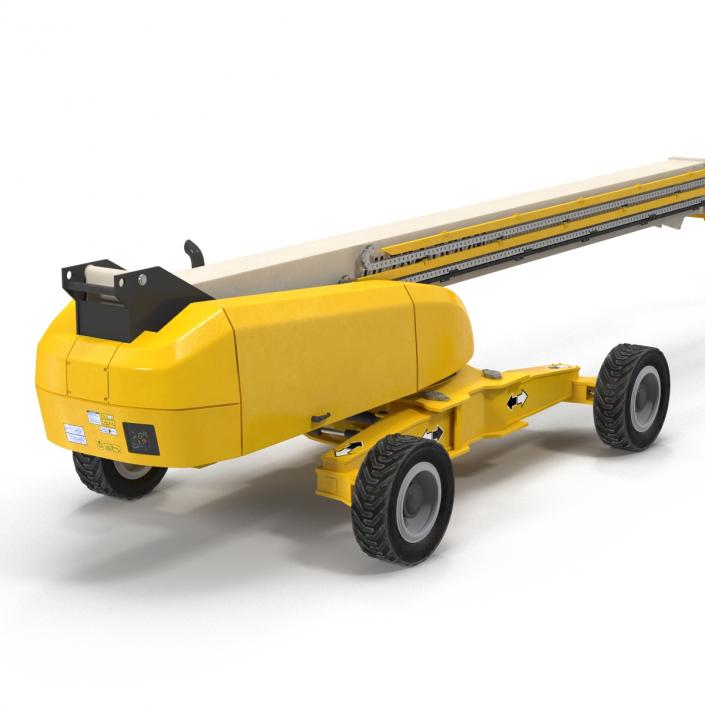 Telescopic Boom Lift Generic 4 Yellow Rigged 3D model