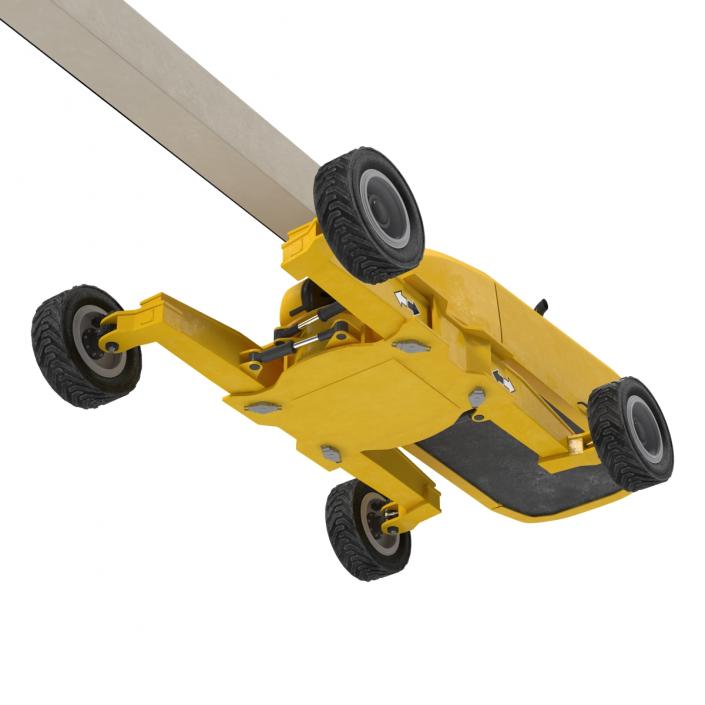 Telescopic Boom Lift Generic 4 Yellow Rigged 3D model