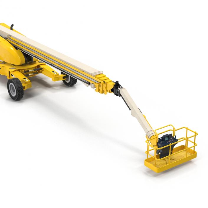 Telescopic Boom Lift Generic 4 Yellow Rigged 3D model