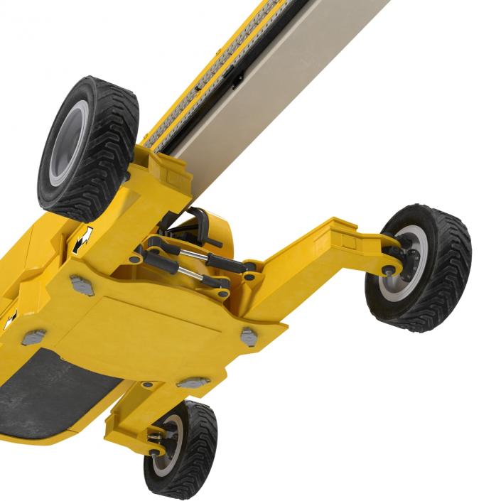 Telescopic Boom Lift Generic 4 Yellow Rigged 3D model