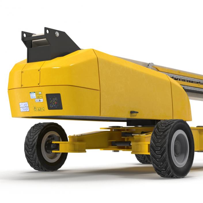 Telescopic Boom Lift Generic 4 Yellow Rigged 3D model