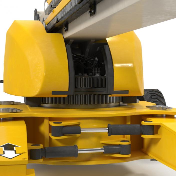 Telescopic Boom Lift Generic 4 Yellow Rigged 3D model