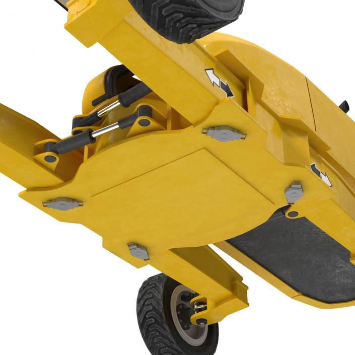 Telescopic Boom Lift Generic 4 Yellow Rigged 3D model