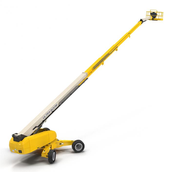 Telescopic Boom Lift Generic 4 Yellow Rigged 3D model