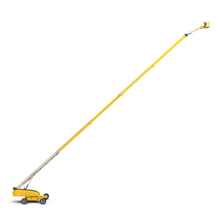 Telescopic Boom Lift Generic 4 Yellow Rigged 3D model