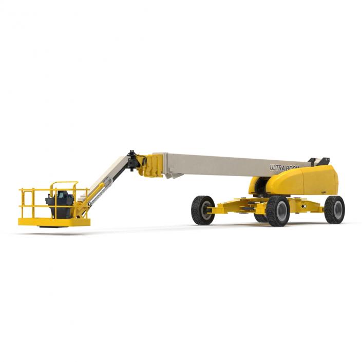 Telescopic Boom Lift Generic 4 Yellow Rigged 3D model