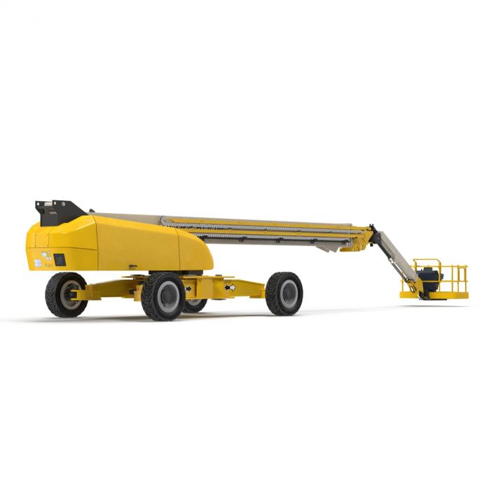 Telescopic Boom Lift Generic 4 Yellow Rigged 3D model