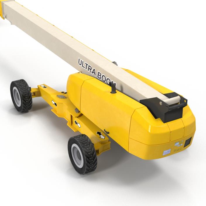 Telescopic Boom Lift Generic 4 Yellow Rigged 3D model