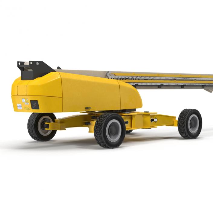 Telescopic Boom Lift Generic 4 Yellow Rigged 3D model