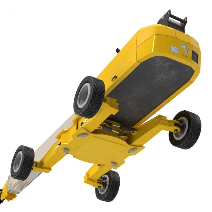 Telescopic Boom Lift Generic 4 Yellow Rigged 3D model