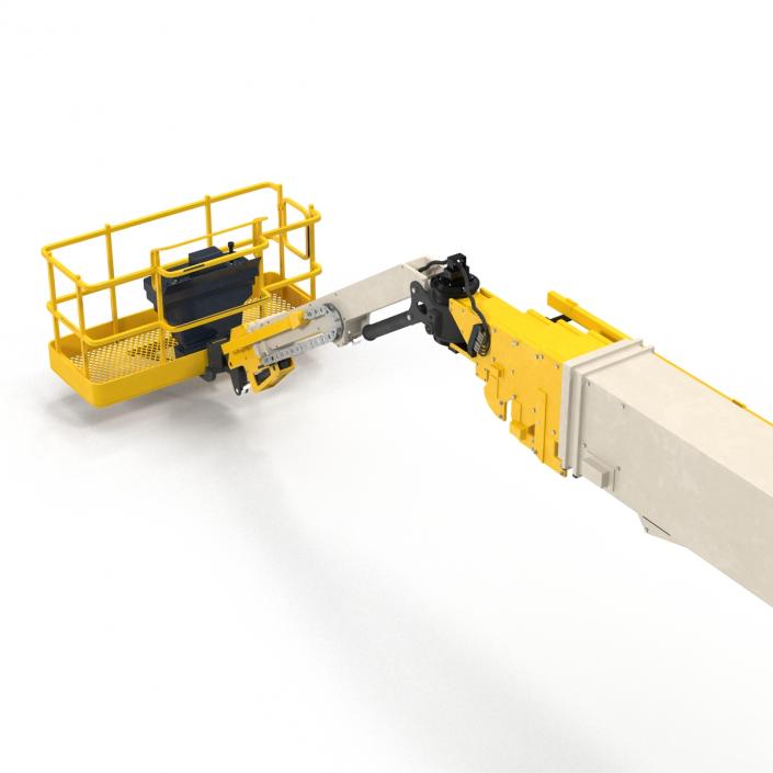 Telescopic Boom Lift Generic 4 Yellow Rigged 3D model