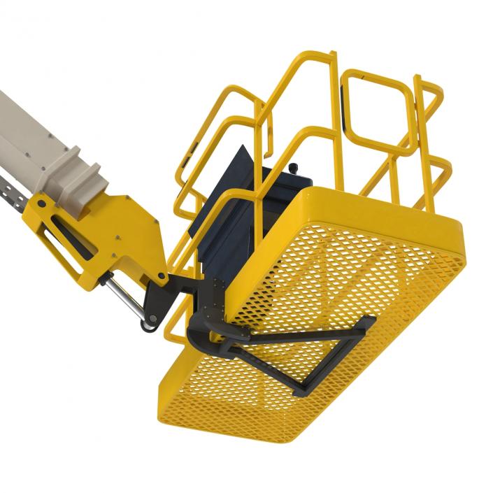 Telescopic Boom Lift Generic 4 Yellow Rigged 3D model