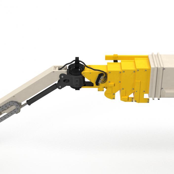 Telescopic Boom Lift Generic 4 Yellow Rigged 3D model