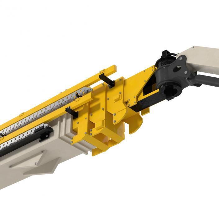 Telescopic Boom Lift Generic 4 Yellow Rigged 3D model