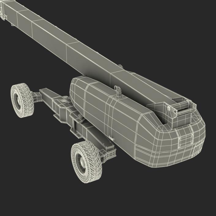 Telescopic Boom Lift Generic 4 Yellow Rigged 3D model