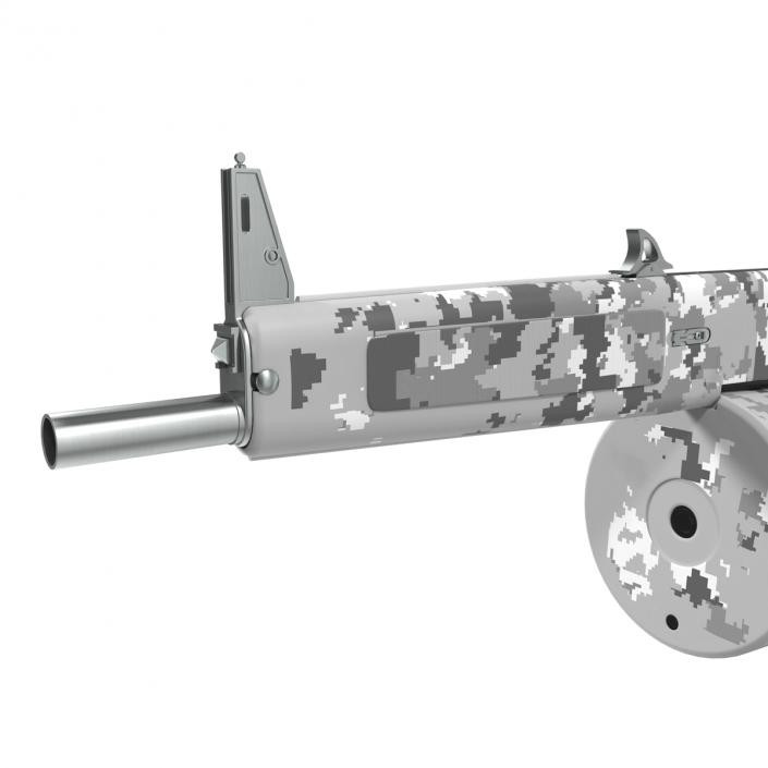 3D model Combat Shotgun AA-12 Round Drum Magazine