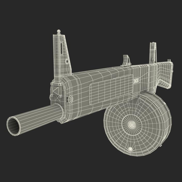 3D model Combat Shotgun AA-12 Round Drum Magazine