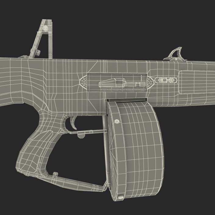 3D model Combat Shotgun AA-12 Round Drum Magazine