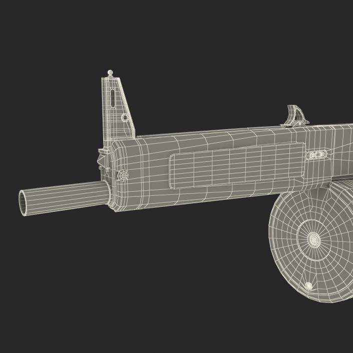 3D model Combat Shotgun AA-12 Round Drum Magazine