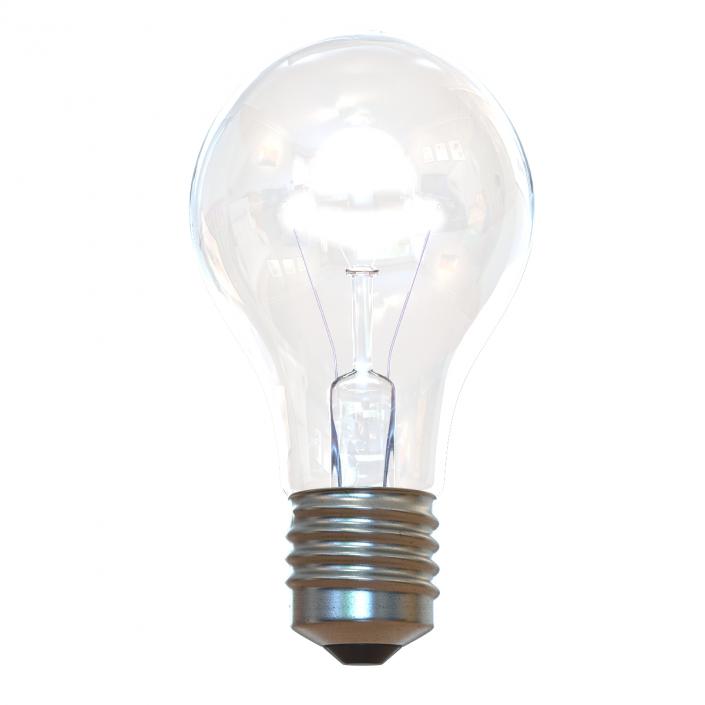 3D Electric Light Bulb Illuminated