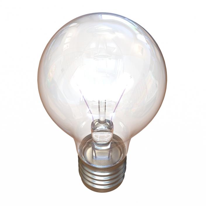 3D Electric Light Bulb Illuminated