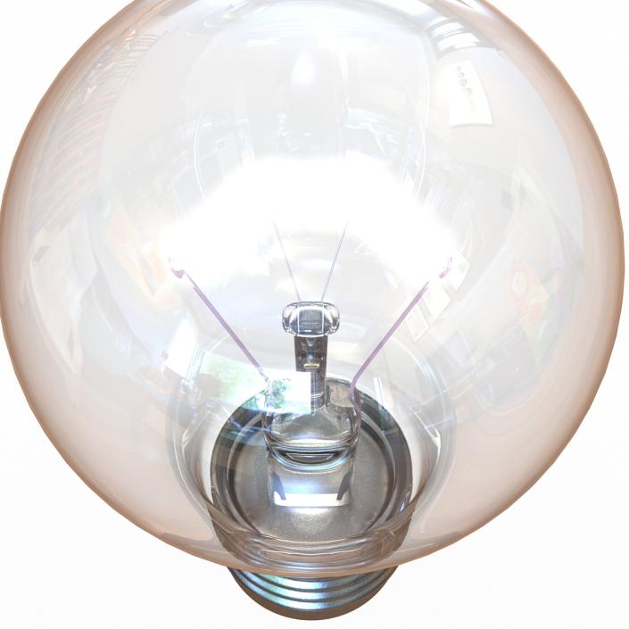 3D Electric Light Bulb Illuminated