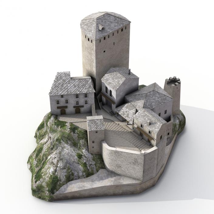 3D model Castle on the Hill 2