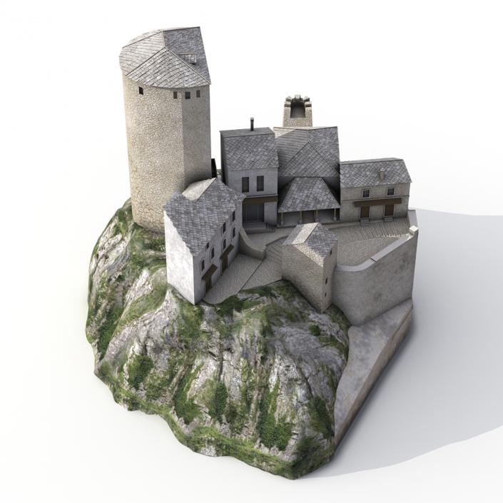 3D model Castle on the Hill 2