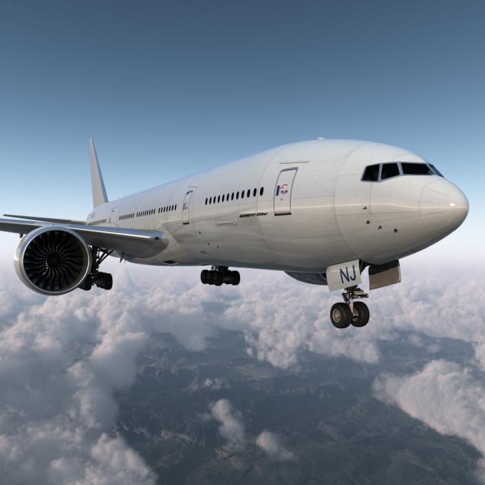 Boeing 777-200ER Generic 3D model