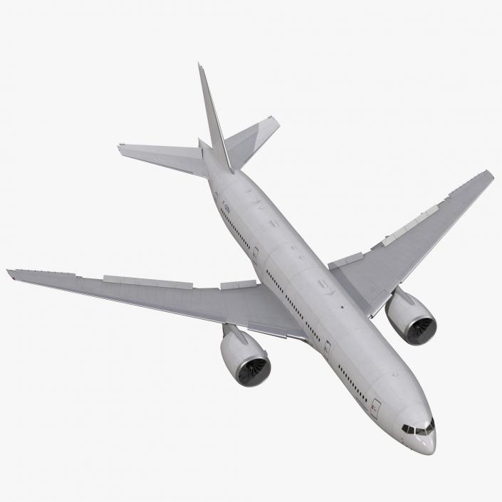 3D Boeing 777-200ER Generic Rigged