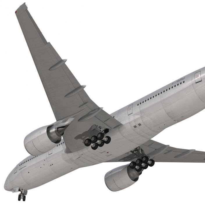 3D Boeing 777-200ER Generic Rigged