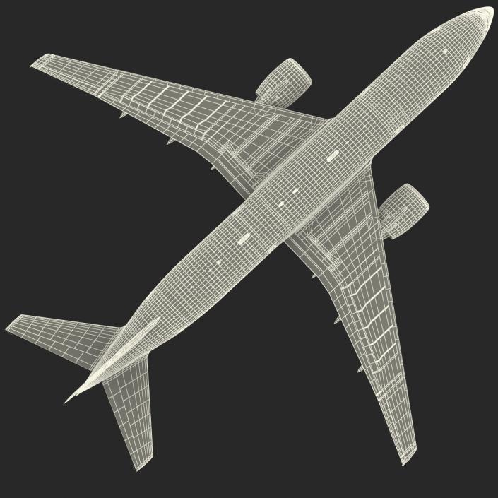 3D Boeing 777-200ER Generic Rigged