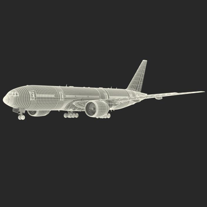 3D Boeing 777-200ER Generic Rigged