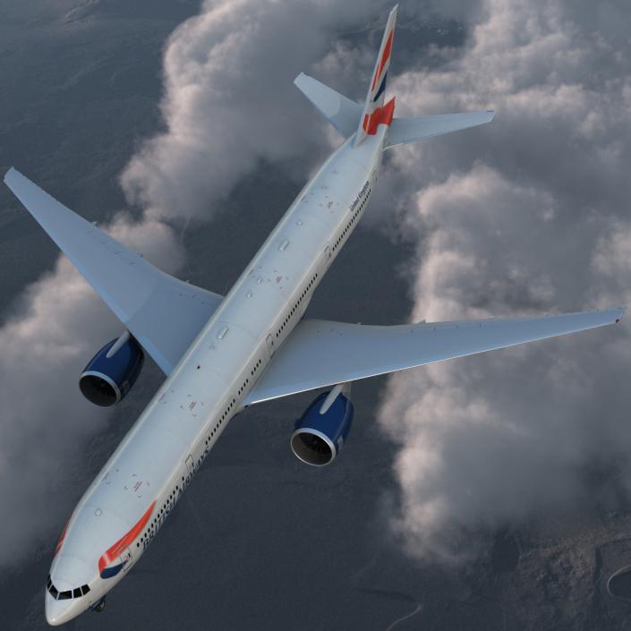 3D model Boeing 777-300 British Airways