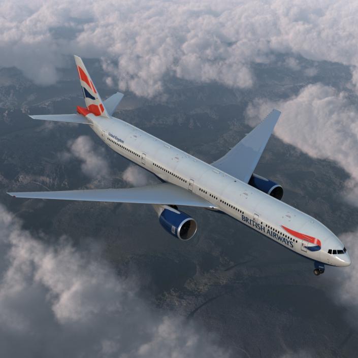 3D model Boeing 777-300 British Airways