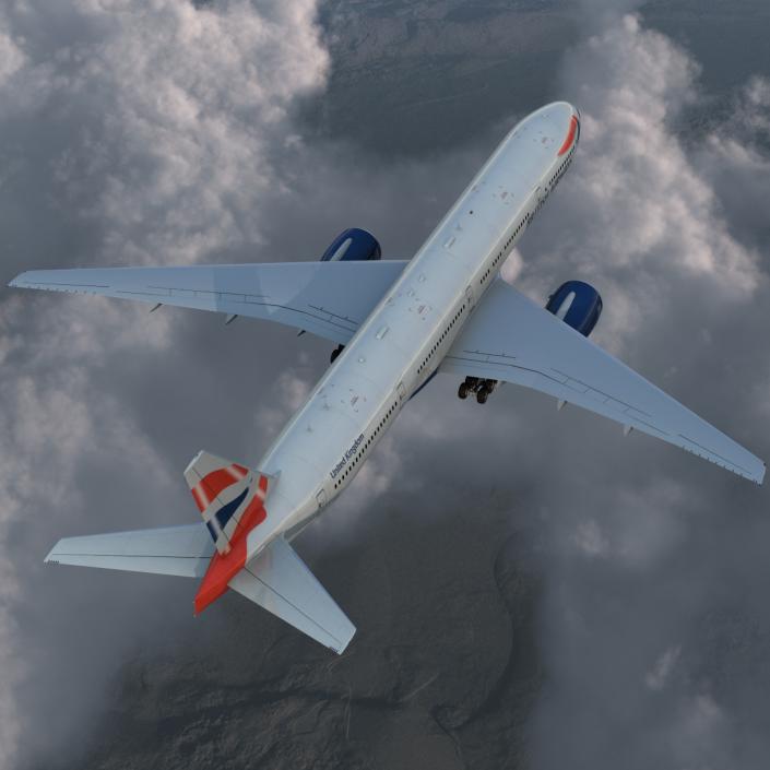 3D model Boeing 777-300 British Airways