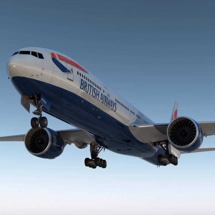 3D model Boeing 777-300 British Airways