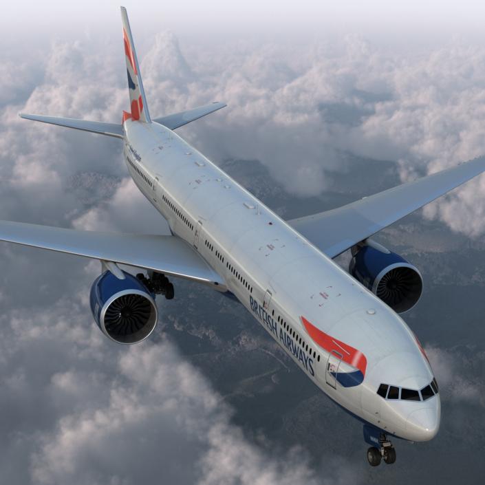 3D model Boeing 777-300 British Airways