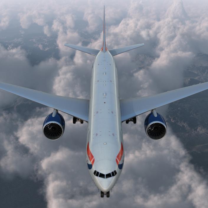 3D model Boeing 777-300 British Airways