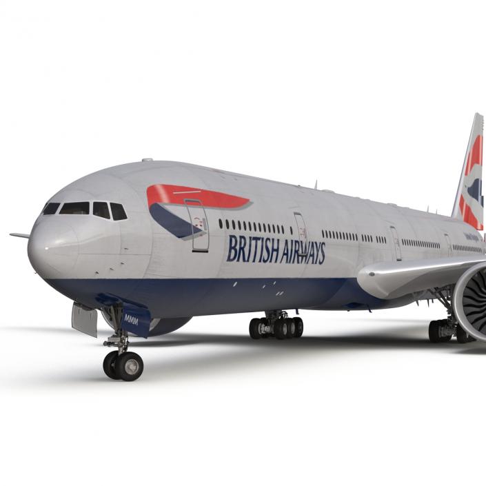 3D model Boeing 777-300 British Airways