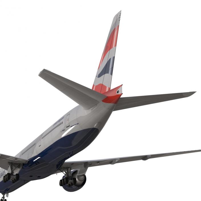 Boeing 777-300 British Airways Rigged 3D