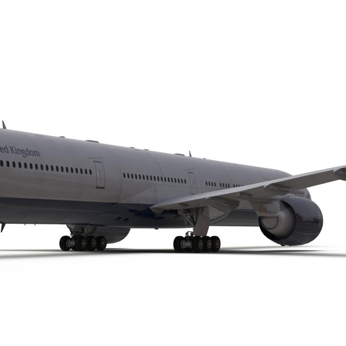 Boeing 777-300 British Airways Rigged 3D